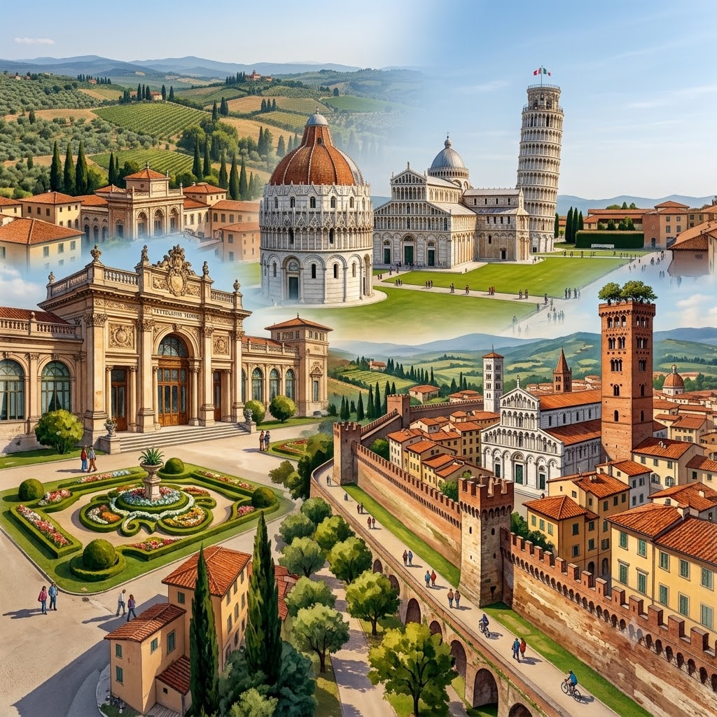 Motecatini Terme, Pisa e Lucca